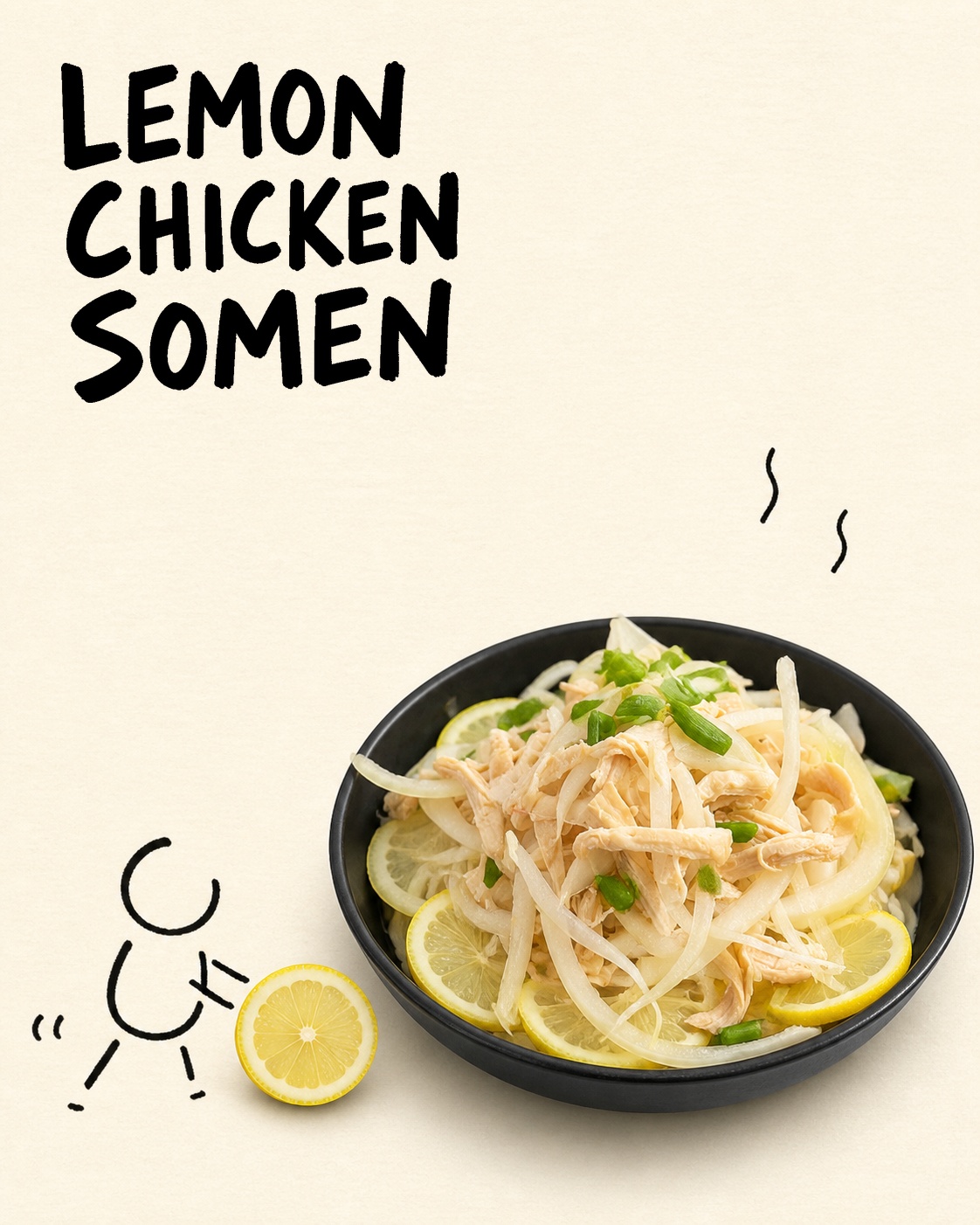 Lemon Chicken Somen food poster
