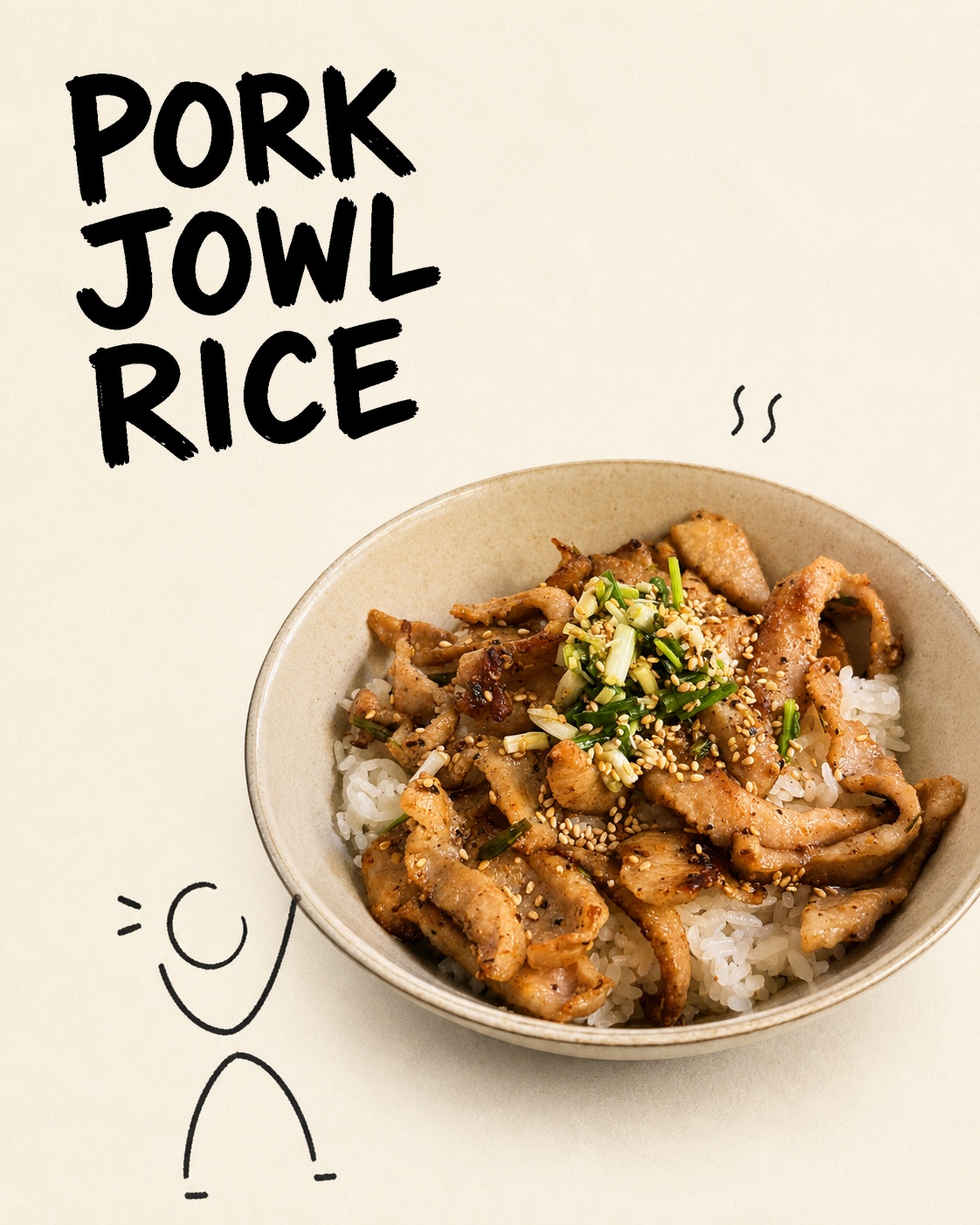Pork Jowl Rice food poster