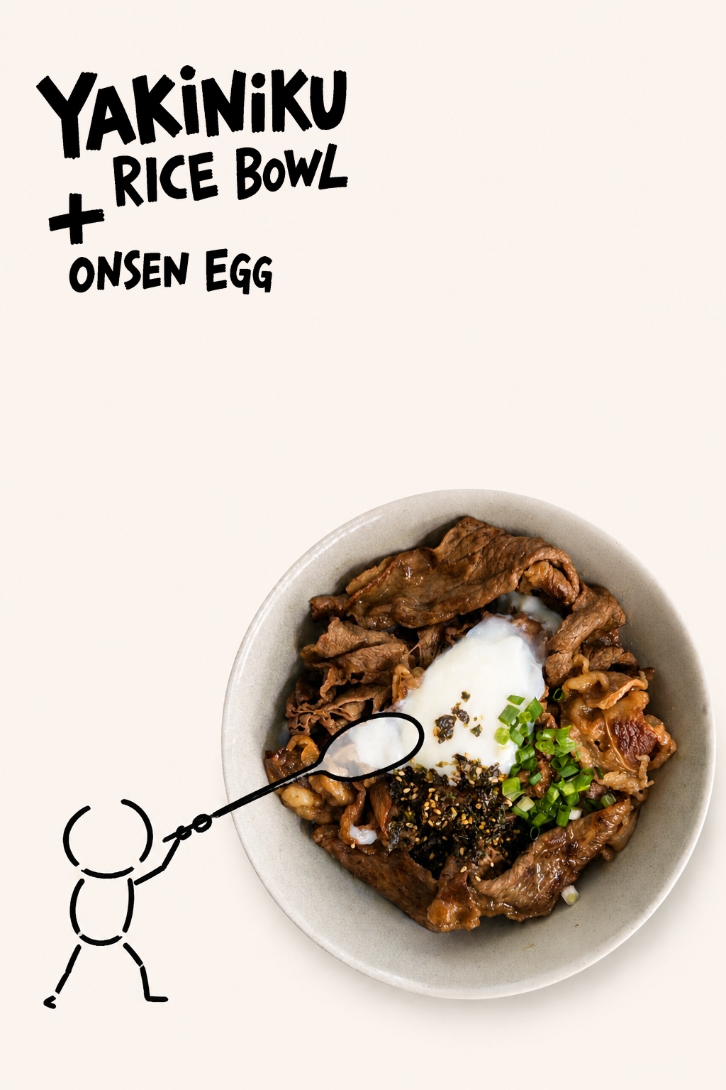 Yakiniku Rice Bowl + Onsen Egg food poster